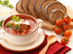 Borscht, or beetroot soup